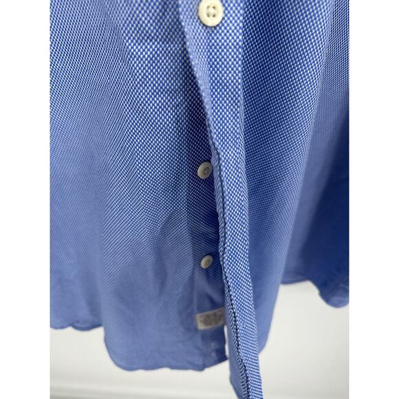 Peter Millar Dress Shirt Mens XXL Blue Nanoluxe Button Down Long Sleeve Cotton - Picture 5 of 7